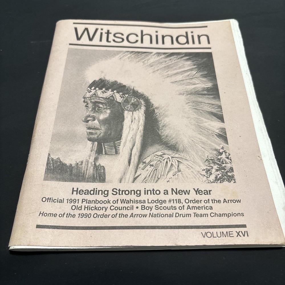 1991 Witschindin Wahissa Lodge 118 Order of the Arrow BSA Planbook OA Vintage